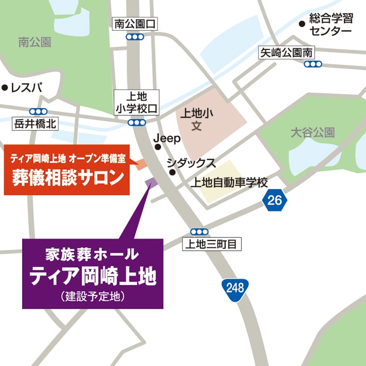 ティア岡崎上地地図