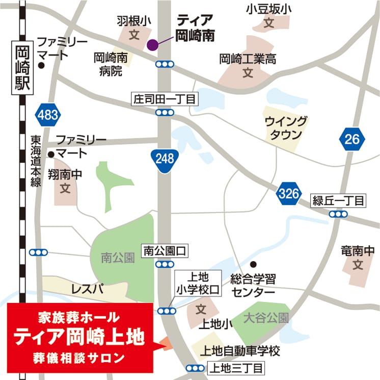 ティア岡崎上地地図