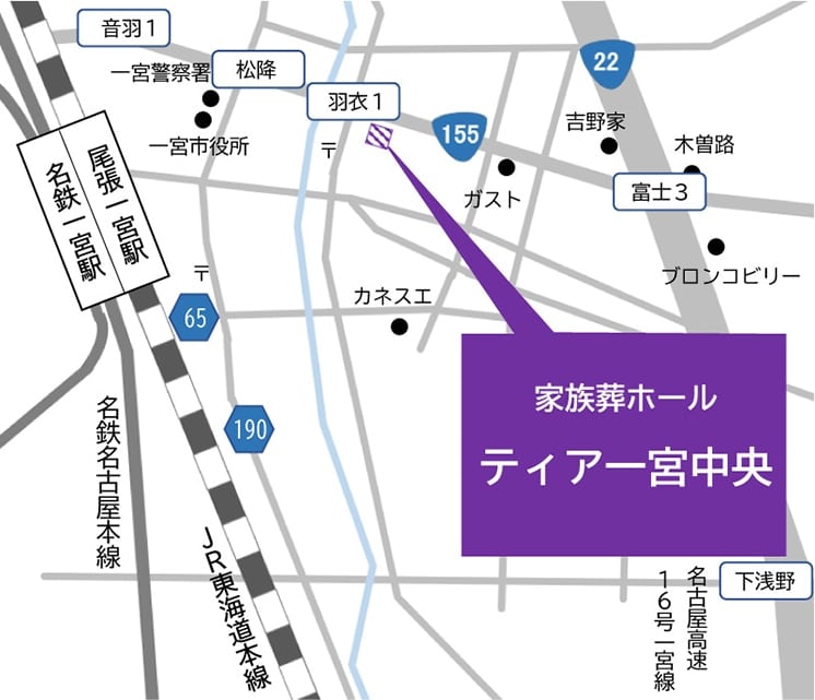 ティア一宮中央地図